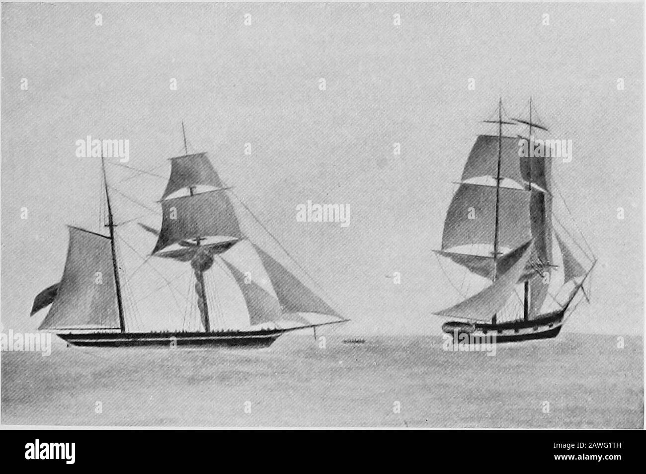 Les navires et les marins du vieux Salem; le record d'une brillante ère de succès américain . Capitaine Thomas Puller, dernier survivant de l'équipage du brig Mexican (Mort en décembre 1906). Le brig mexicain attaqué par des pirates, 1832 Les derniers Pirates de la Main espagnole mûrissement à son navire, pour le lendemain alors qu'il était en arrière au travail sur le gréement principal, j'ai entendu le capitaine et le premier compagnon talkingabout pirates. Le capitaine a dit qu'il se battait bien avant de hed donner son argent. Ils ont eu un long discours ensemble, et il semblait être très inquiet. Je pense que c'était le jour thenext après cette conversation bewee Banque D'Images