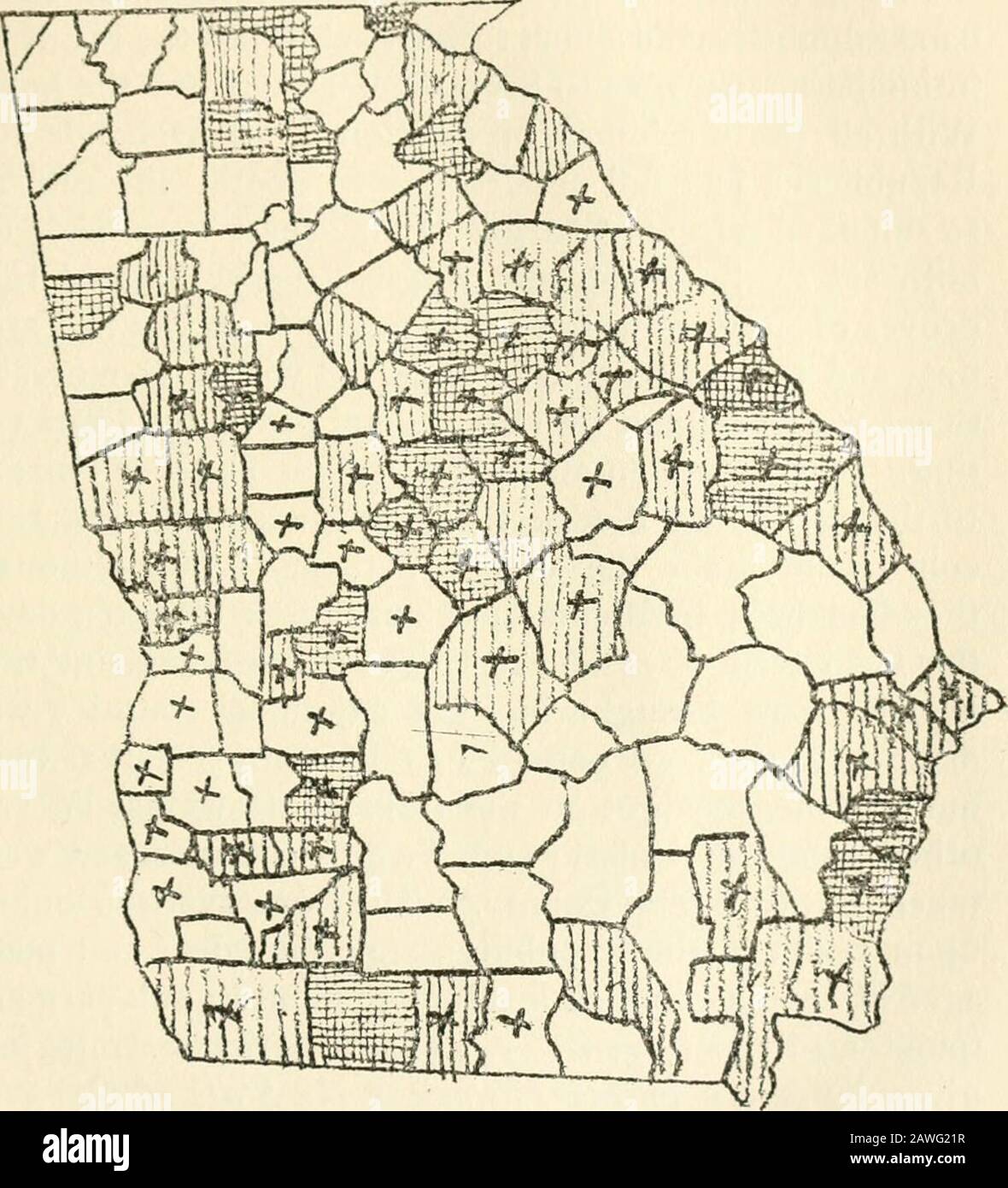 Reconstruction en Géorgie, économique, sociale, politique, 1865-1872 . r débiteur de son créancier richesse; permet une propriété libérale pour vos familles; et plus que tout, vous place à un niveau avec ceux qui se vantaient que pour chaque esclave ils avaient droit à trois cinquièmes d'un vote en représentation au Congrès. Réfléchissez bien à ce que vous votiez. Dans le résultat de l'élection, les Républicains ont securé le billet d'État, élisant Bullock à la majorité de 71 y 1, et ratifiant la constitution à la majorité de 17 972,2, l'élection des membres de l'urepelièreest si proche qu'elle était douteuse Banque D'Images