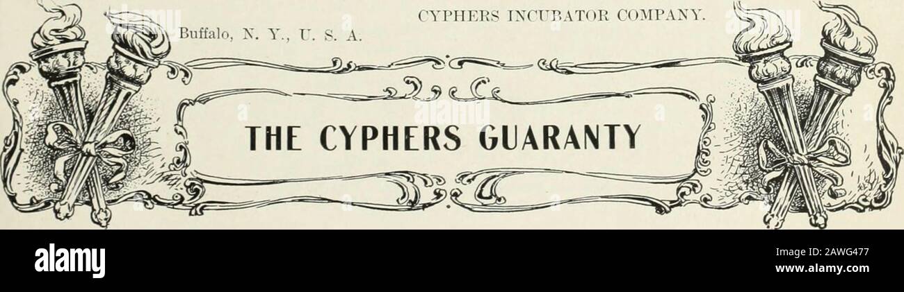 Septième cataloge annuelle de Cyphers Incubator Company : fabricants des Cyphers non-humidité, auto-ventilation et auto-régulation incubateurs, les Cyphers améliorés couveuses et une gamme complète d'appareils de volaille, également les concessionnaires de fournitures de volaille . mpetitor. Troisièmement : que chaque incubateur et incubateur éry envoie de la volonté d&lt;je travaille de manière satisfaisante dans le ha mis du, l'acheaserqui lui donnera un procès équitable, ou il fonctionne l,e nous est retourné dans les 90 jours, en bonne réparation, moins d'usure raisonnable, et le prix d'achat sera refinancé. En d'autres termes, nous garantissons que l'incubateur Cyphers fera du satisfact Banque D'Images