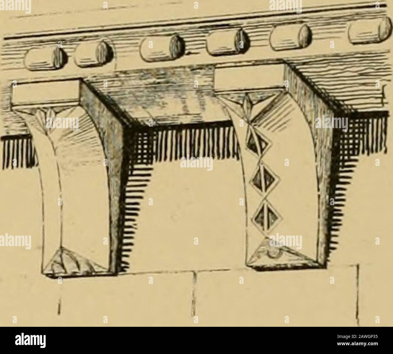 Une visite des églises bombées de Charente, France, par l'Association architecturale de Londres, en 1875 : publié en mémoire d'Edmund Sharpe : avec un texte historique et descriptif, illustré par soixante plaques lithographiées . CELLECHROUIN... PLAI2AC. Banque D'Images