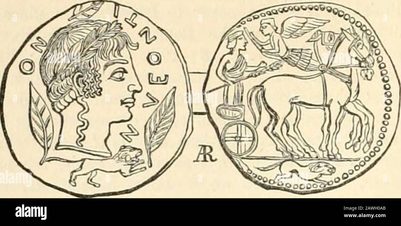 Dictionnaire de la géographie grecque et romaine . et il a toujours été regardedas le quartier le plus productif de toute la Sicile pour la croissance de com. Cicero l'appelle campus ille Leon-tinus nobilissimus ac feracissimus, uberrimaSiciliae pars, caput rei frumentariae; et saysque les Romains étaient habitués à considérer qu'il asin lui-même une ressource suffisante contre la pénurie. (CIC.Verr. III. 18, 44, 46, pro-Scaur. 2, Phil. VIII. 8.)le tractus ainsi célébré, qui était connu aussi sous le nom de Laestrygonii Campi [Laestky-Gones], était manifestement la plaine s'étendant du pied des collines sur lesquelles Leontini était Banque D'Images