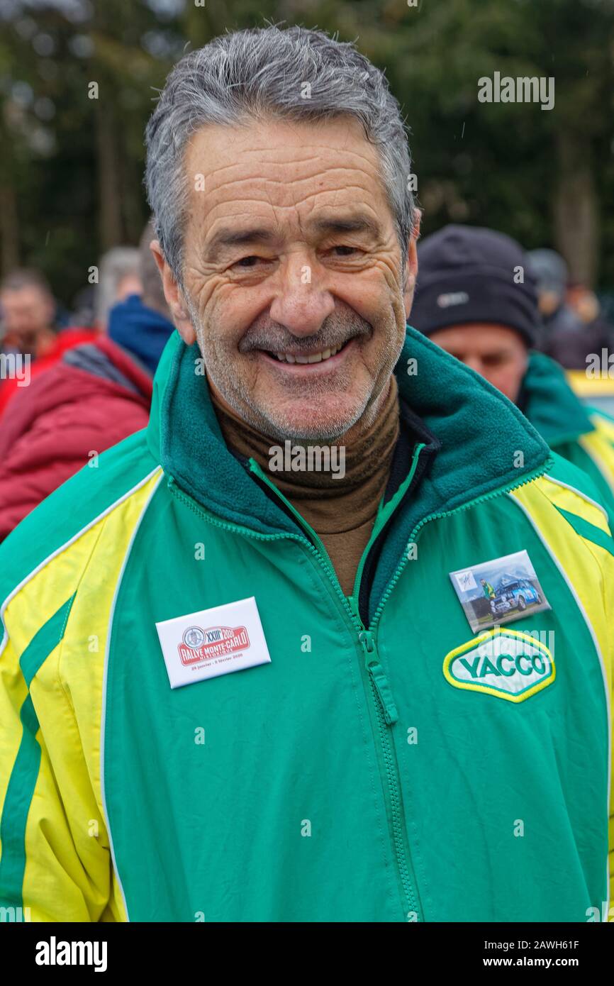 Saint-AGREVE, FRANCE, 2 février 2020 : pilote français Bruno Sby lors du rallye historique de Monte-Carlo. La 23ème édition accueille 310 équipes de 28 pays Banque D'Images