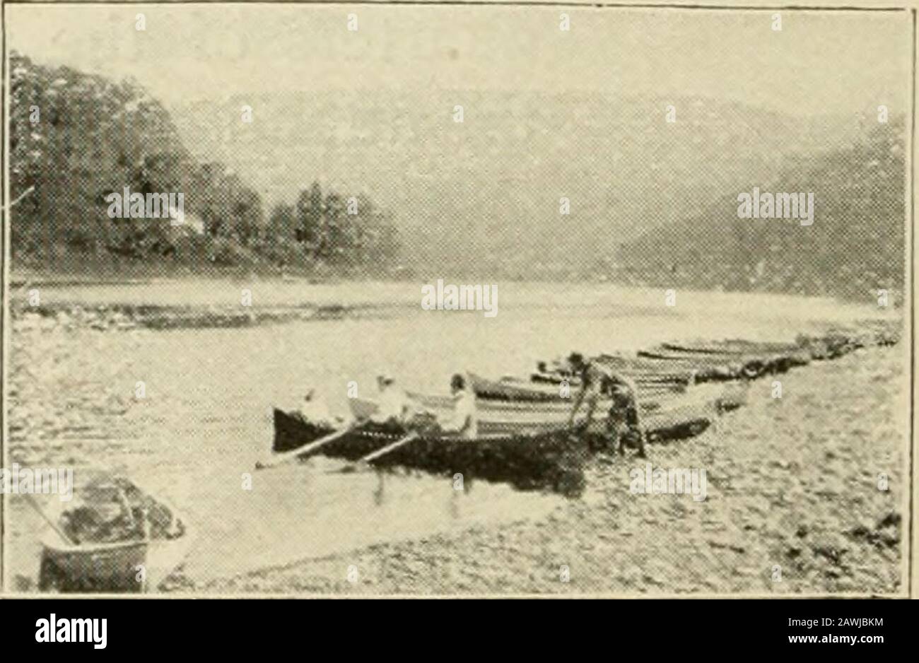 Fantôme du glacier et autres contes . ATTERRISSAGE DU BATEAU, ÉCART DE L'ÉVALUATEUR. Copyright, 1900. DETROIT Photographic Co. ÉCART D'EAU. Banque D'Images