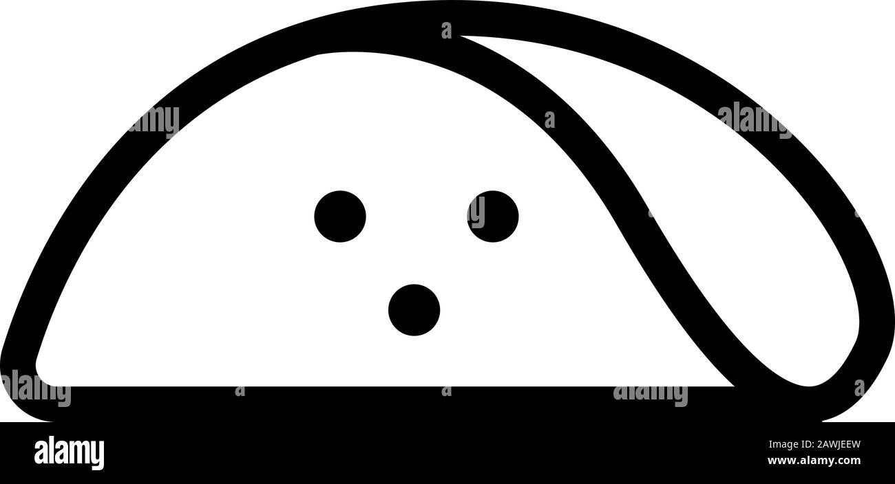 Vecteur d'icône Taco. Illustration du symbole de contour isolé Illustration de Vecteur