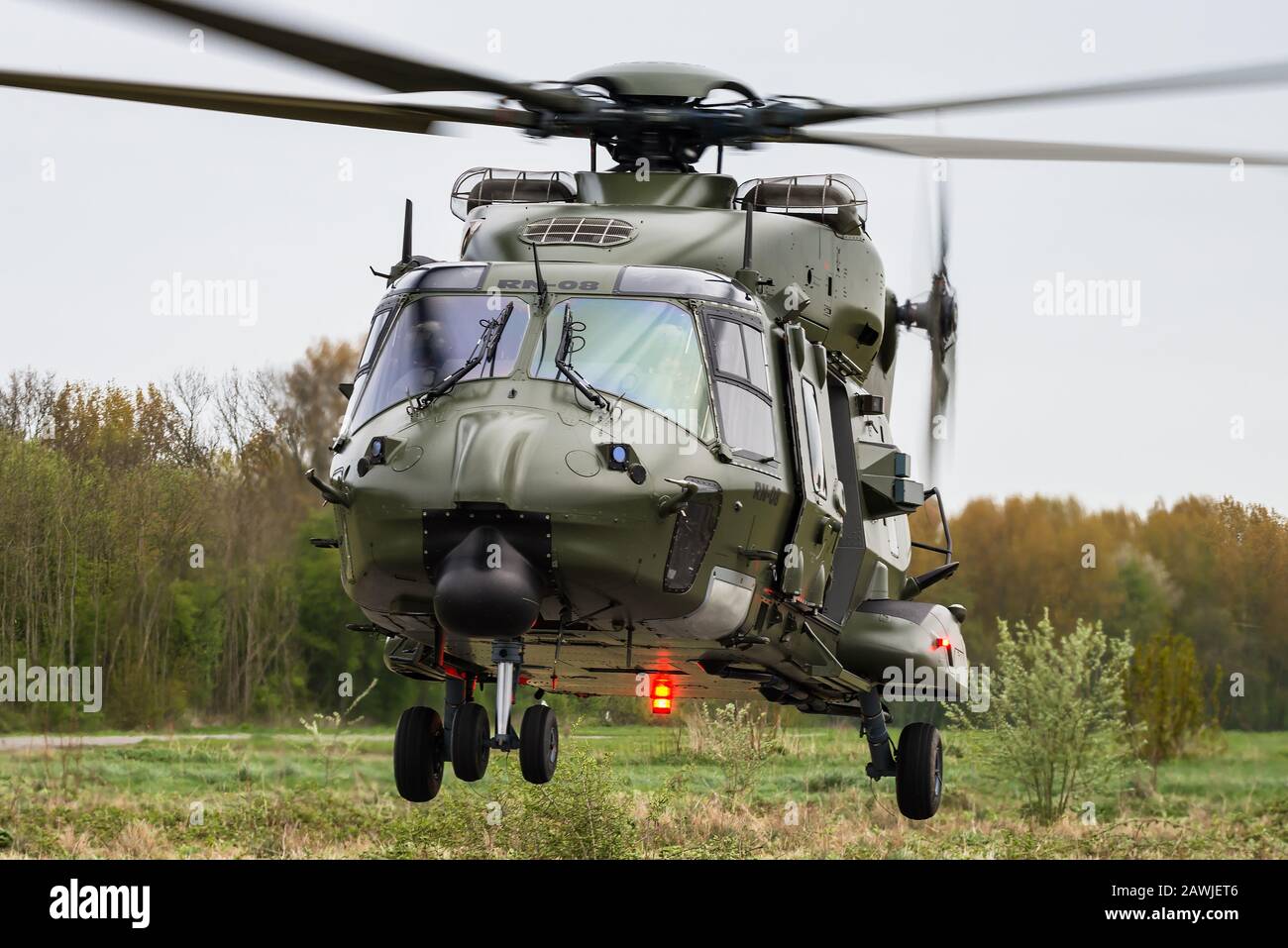 Hélicoptère militaire NH90 TTH du 18ème Escadron de la Force aérienne belge. Banque D'Images