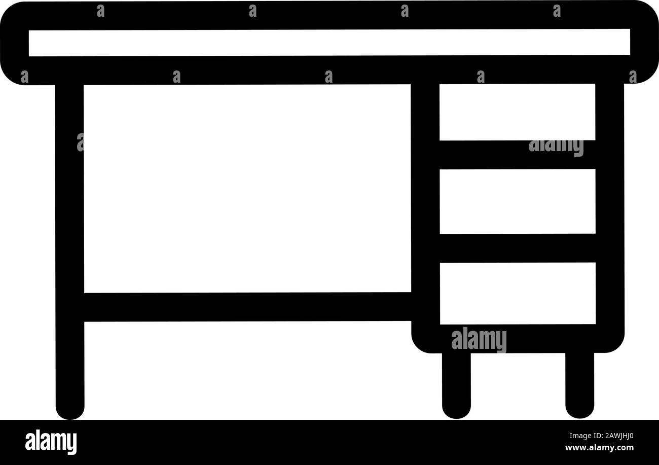 L'icône table vecteur. Illustration symbole contour isolé Illustration de Vecteur