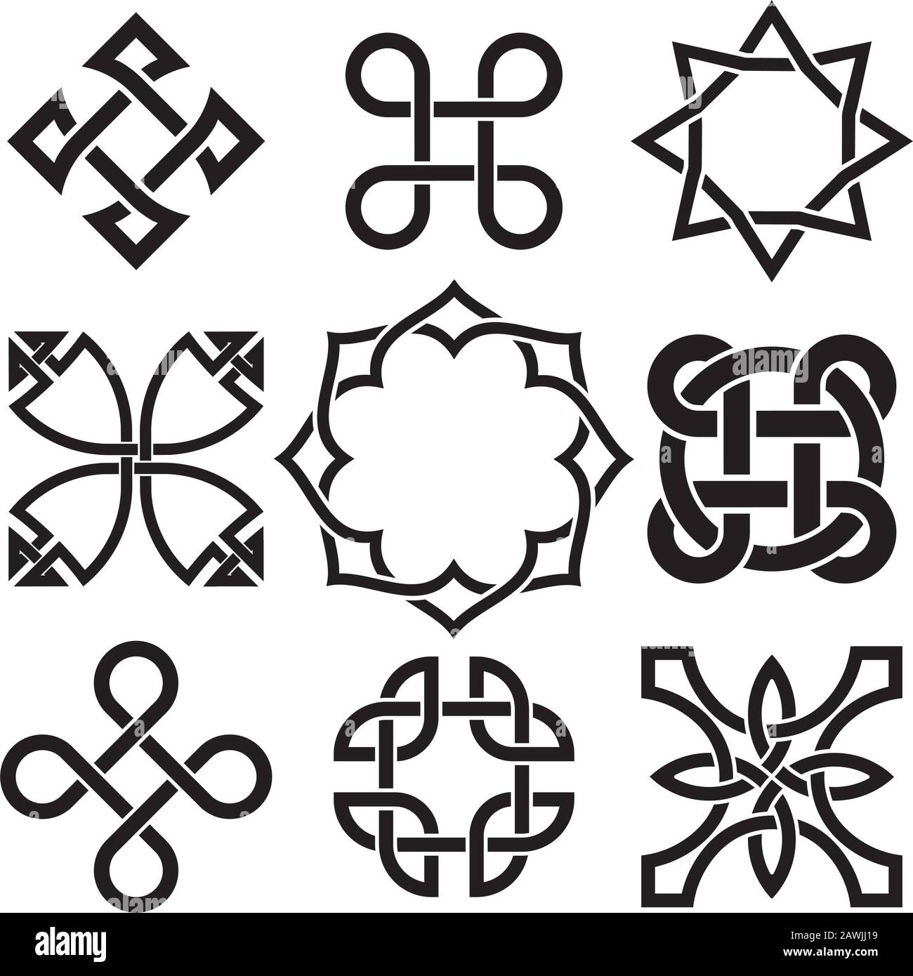 Collection De Conceptions Celtic Knot Au Format Vectoriel Illustration de Vecteur