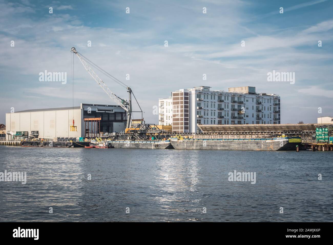 Carnwath Road Riverside, Thames Tideway, Carnwath Road, Fulham, Londres, Royaume-Uni Banque D'Images