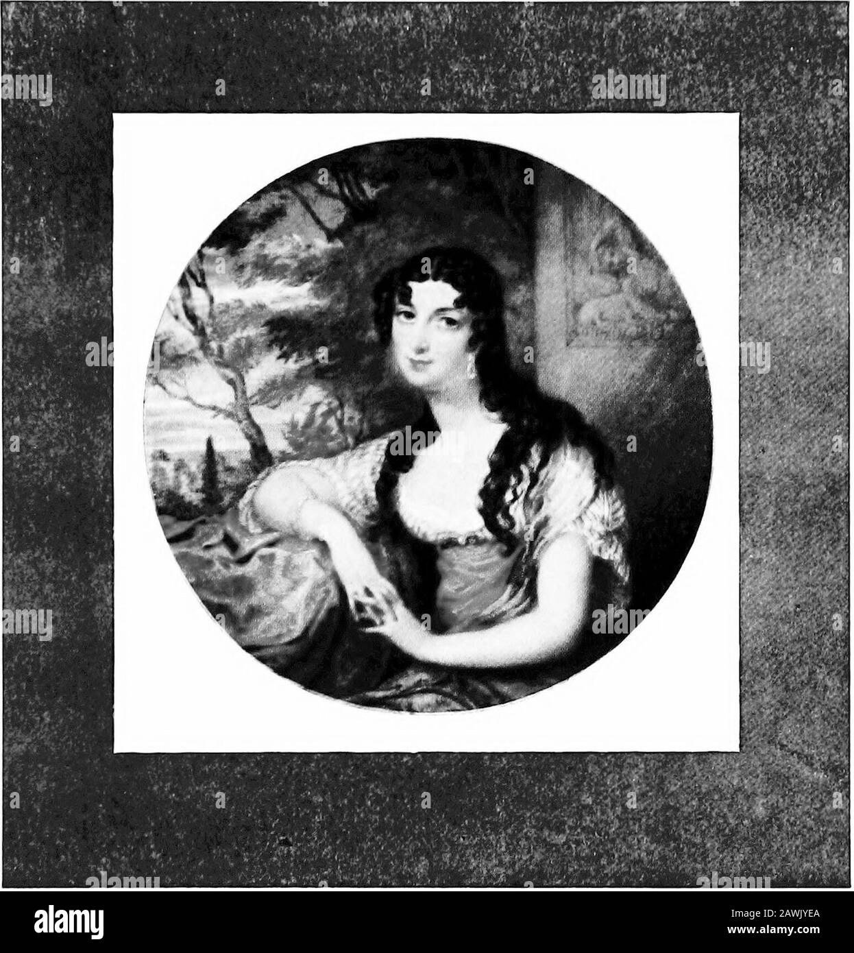 Miniatures de portrait; . MISS VINCENTBY VASLET DE BATH DE LA COLLECTION DE LA PLAQUE DE LORD HOTHFIELD XXXIV. LA COMTESSE DE JERSEY3Y SIR GEORGE HAYTER (1819) DE LA COLLECTION DE LADY MARIA PONSONBY PLATE XXXV Banque D'Images