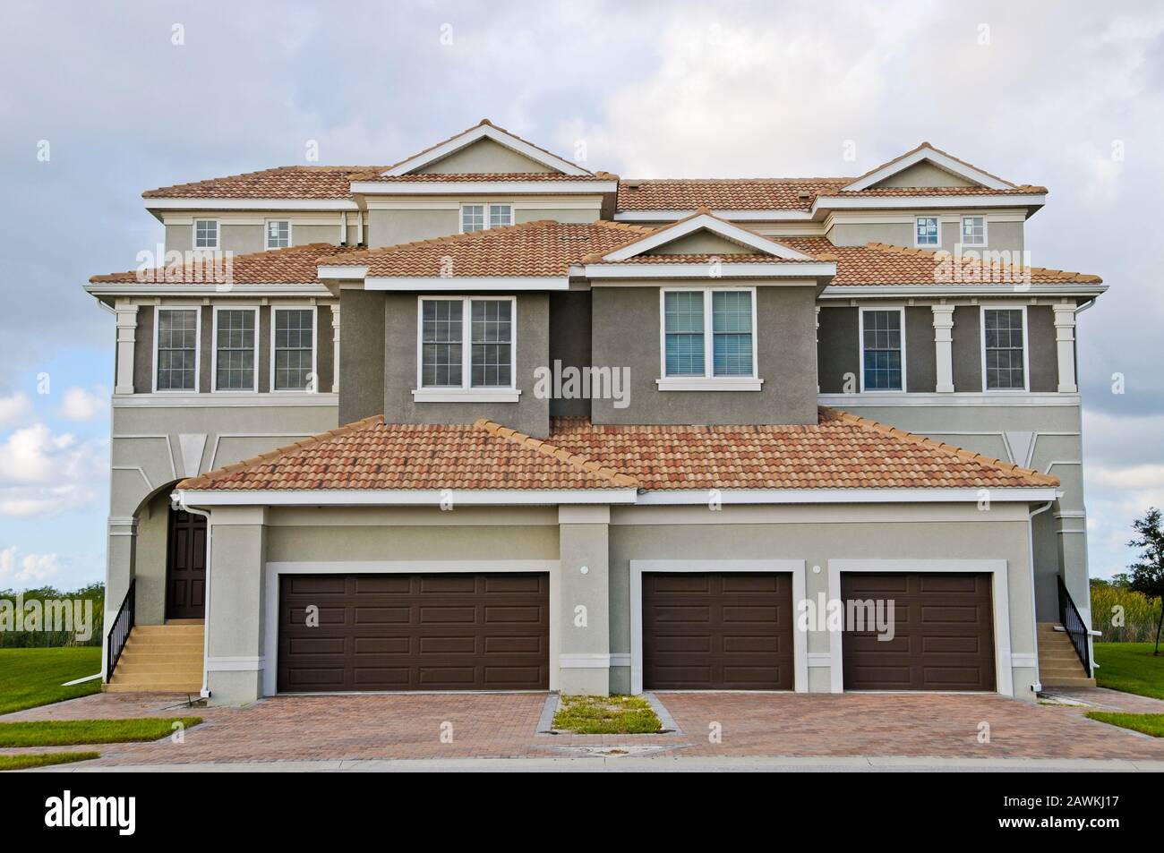 Nouveau Duplex House Banque D'Images