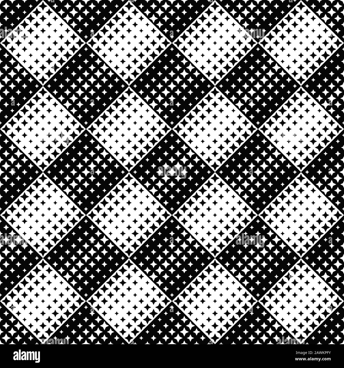 Arrière-plan avec motif étoile transparent - graphique vectoriel abstrait monochrome géométrique Illustration de Vecteur