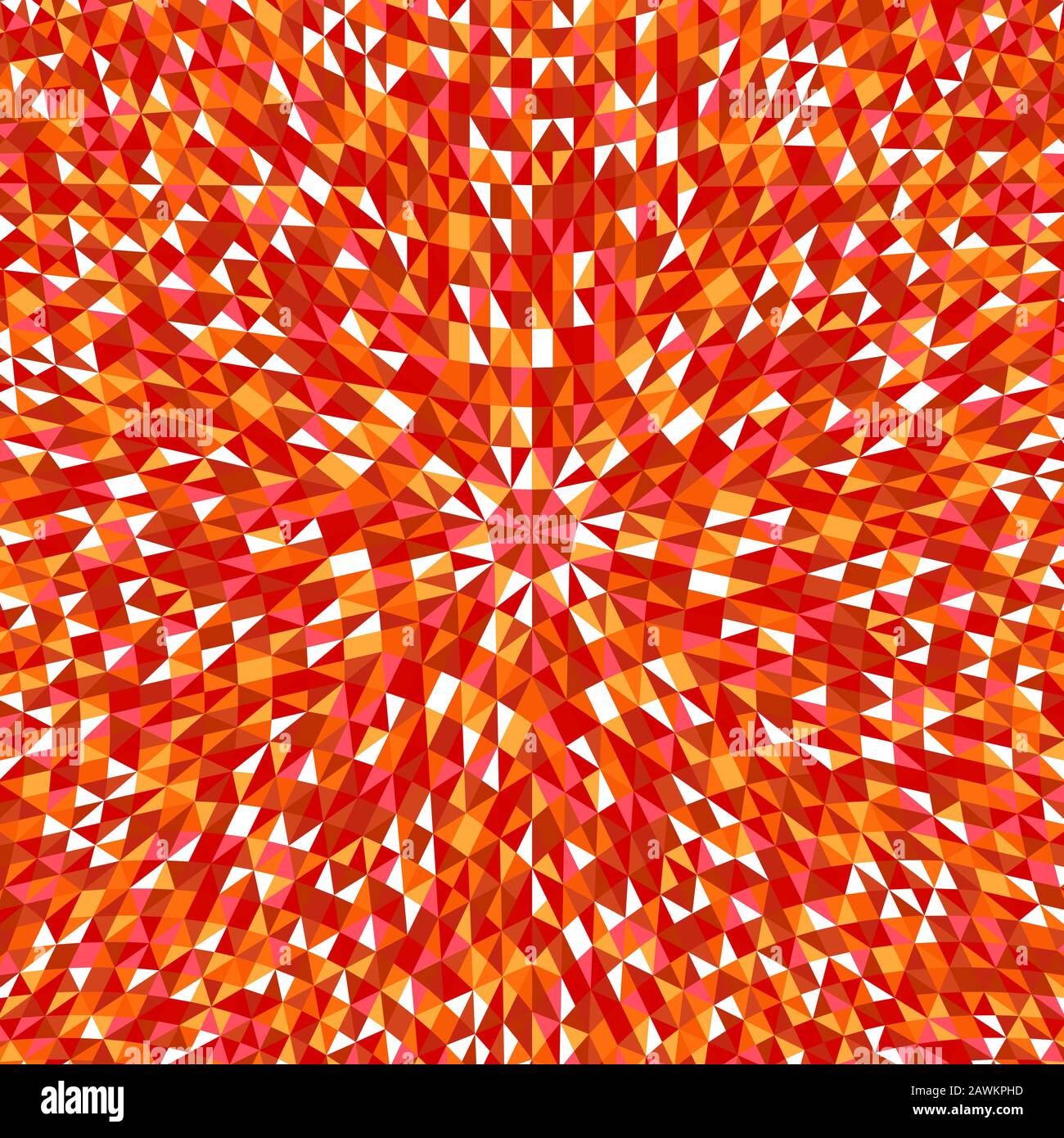 Fond en mosaïque hypnotique - coloré abstrait circulaire psychédélique polygonal graphique vectoriel à partir de tuiles géométriques Illustration de Vecteur