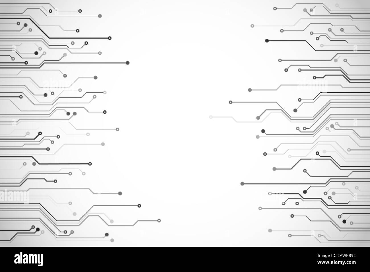 Structure de la carte de circuit imprimé. Conception scientifique et technologique. Concept de communication matérielle. Illustration vectorielle Illustration de Vecteur