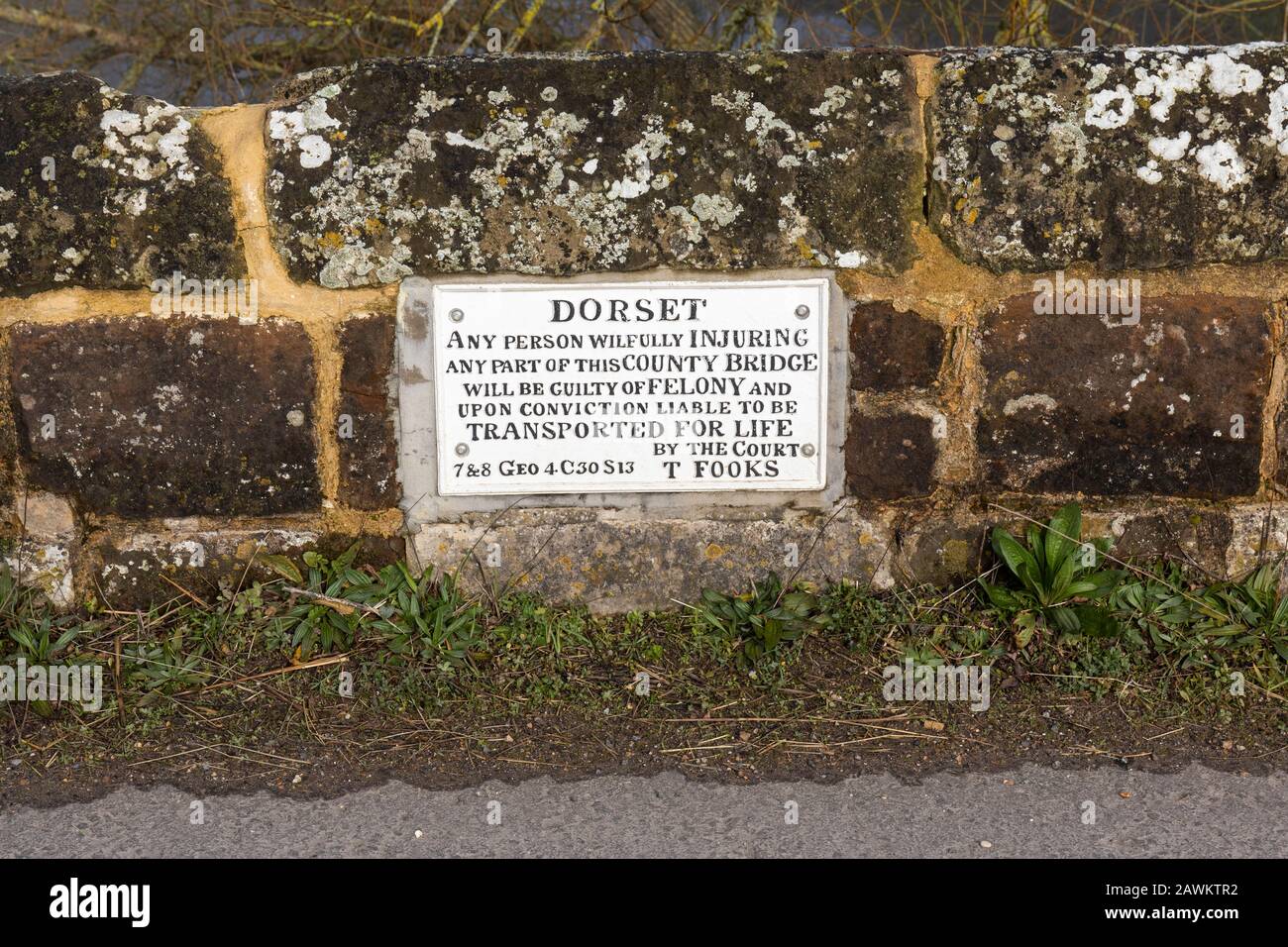 Whitemill Bridge est un monument ancien du XVIe siècle et un bâtiment classé de catégorie I, signalé comme étant le plus ancien pont de Dorset, Angleterre, Royaume-Uni Banque D'Images