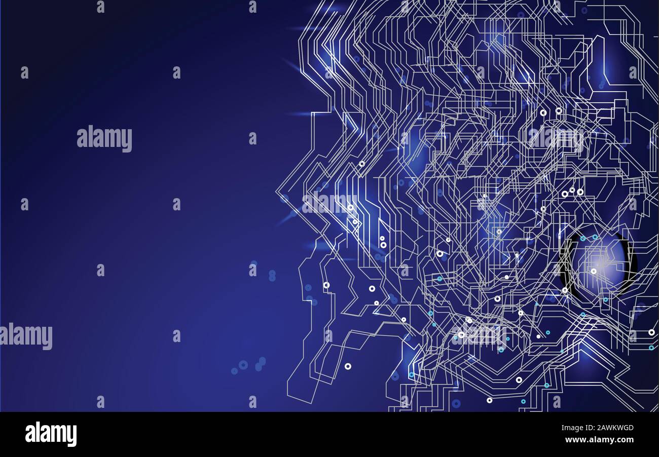 Mise en réseau de la chaîne de blocs. Réseau financier mondial cyberfuturiste Illustration de Vecteur