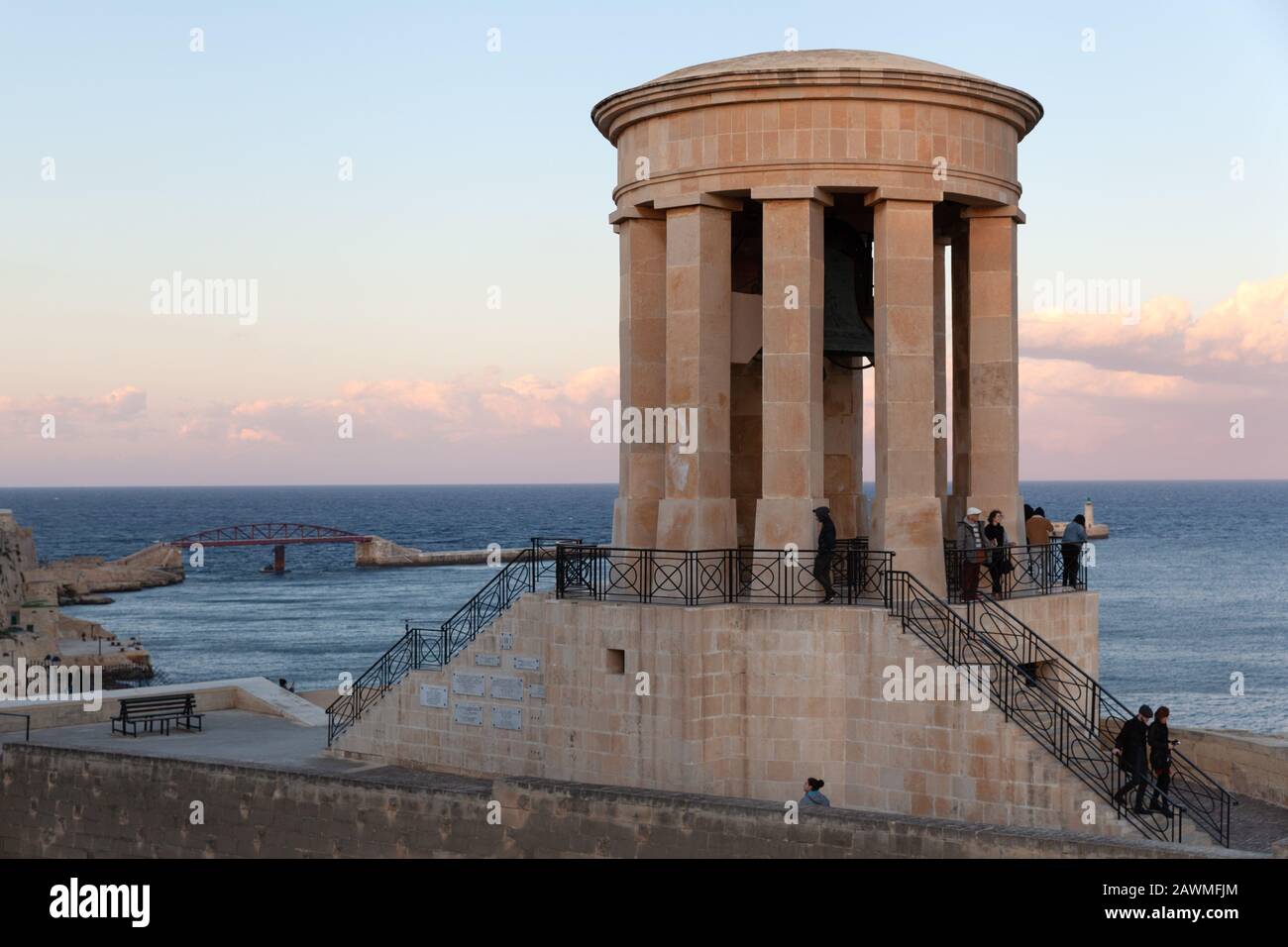 Valletta, Malte - 5 Janvier 2020 : Siège Du Mémorial De La Guerre De Bell Banque D'Images