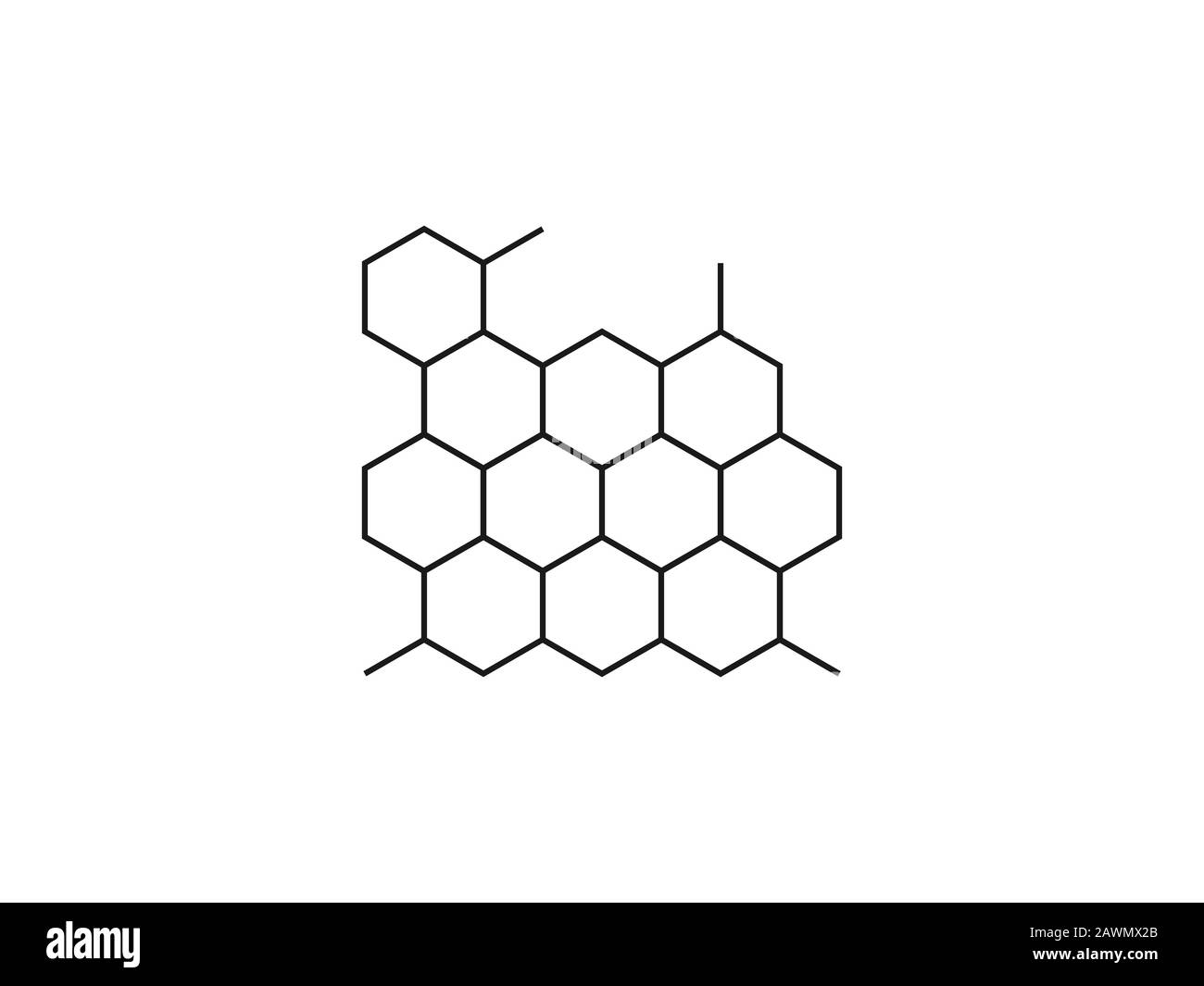 Abeilles, miel, icône nid d'abeilles. Illustration vectorielle, conception plate. Illustration de Vecteur