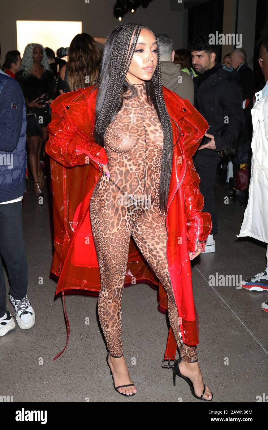 New York, NY, États-Unis. 8 février 2020. Tinashe au salon de la mode LaQuan Smith au cours du NYFW 2020 à Spring Studios à New York le 8 février 2020. Crédit: Walik Goshorn/Media Punch/Alay Live News Banque D'Images