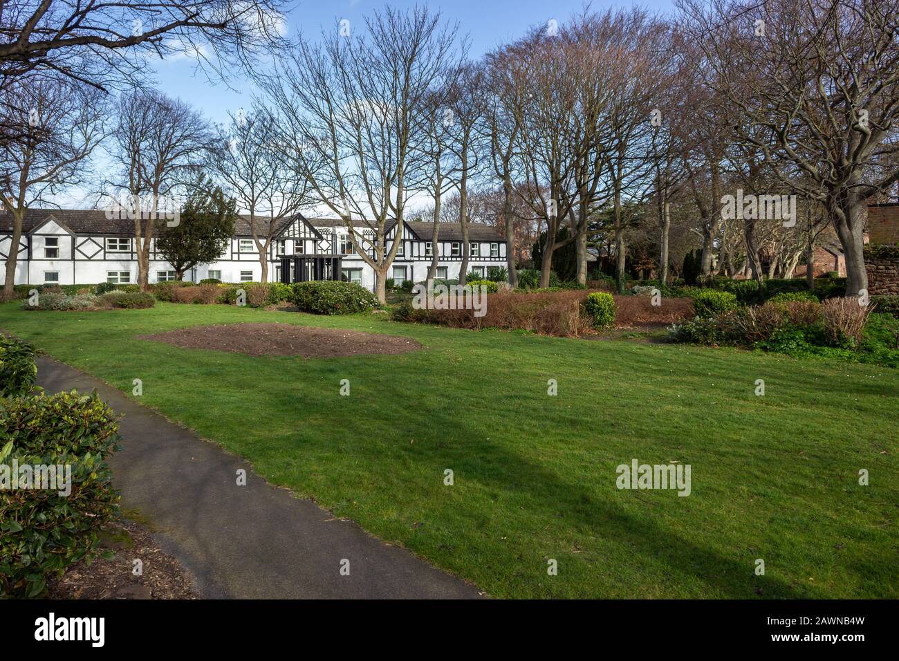 Parc public Sandlea Gardens, West Kirby, Wirral Banque D'Images