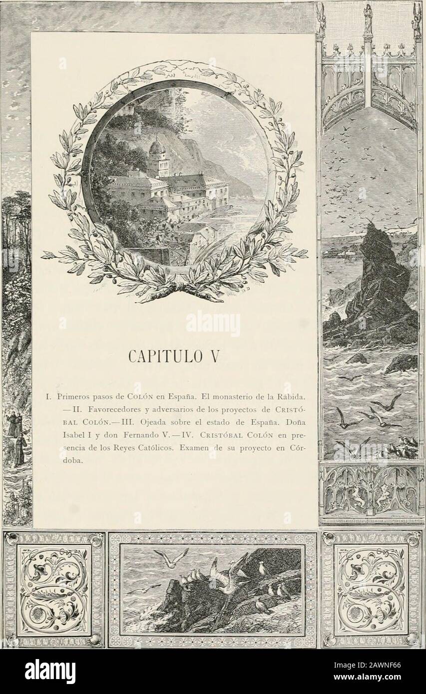 Cristóbal Cólon : su vida, sus viajes, sus descubrimientos . re &gt;^-: 1^ 1 ^: O). Banque D'Images