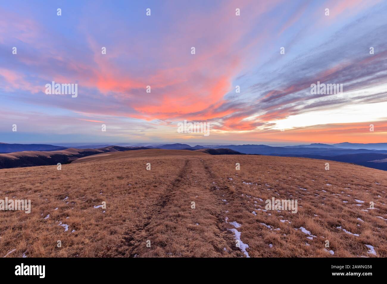 Paysage de montagne dans les montagnes de Fagaras, Roumanie Banque D'Images