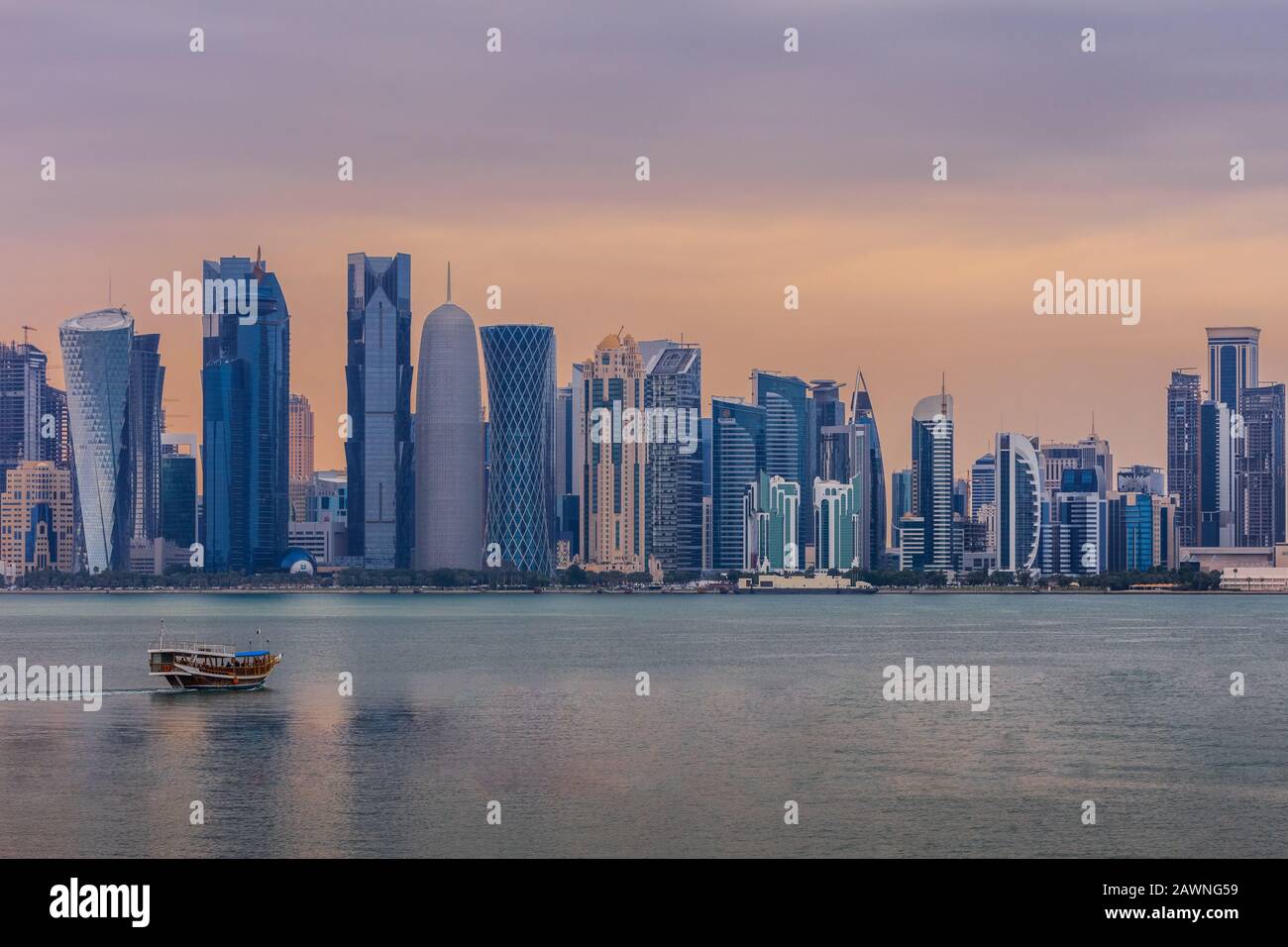 Architecture De Doha, Ad-Dawah, Qatar, Moyen-Orient Banque D'Images