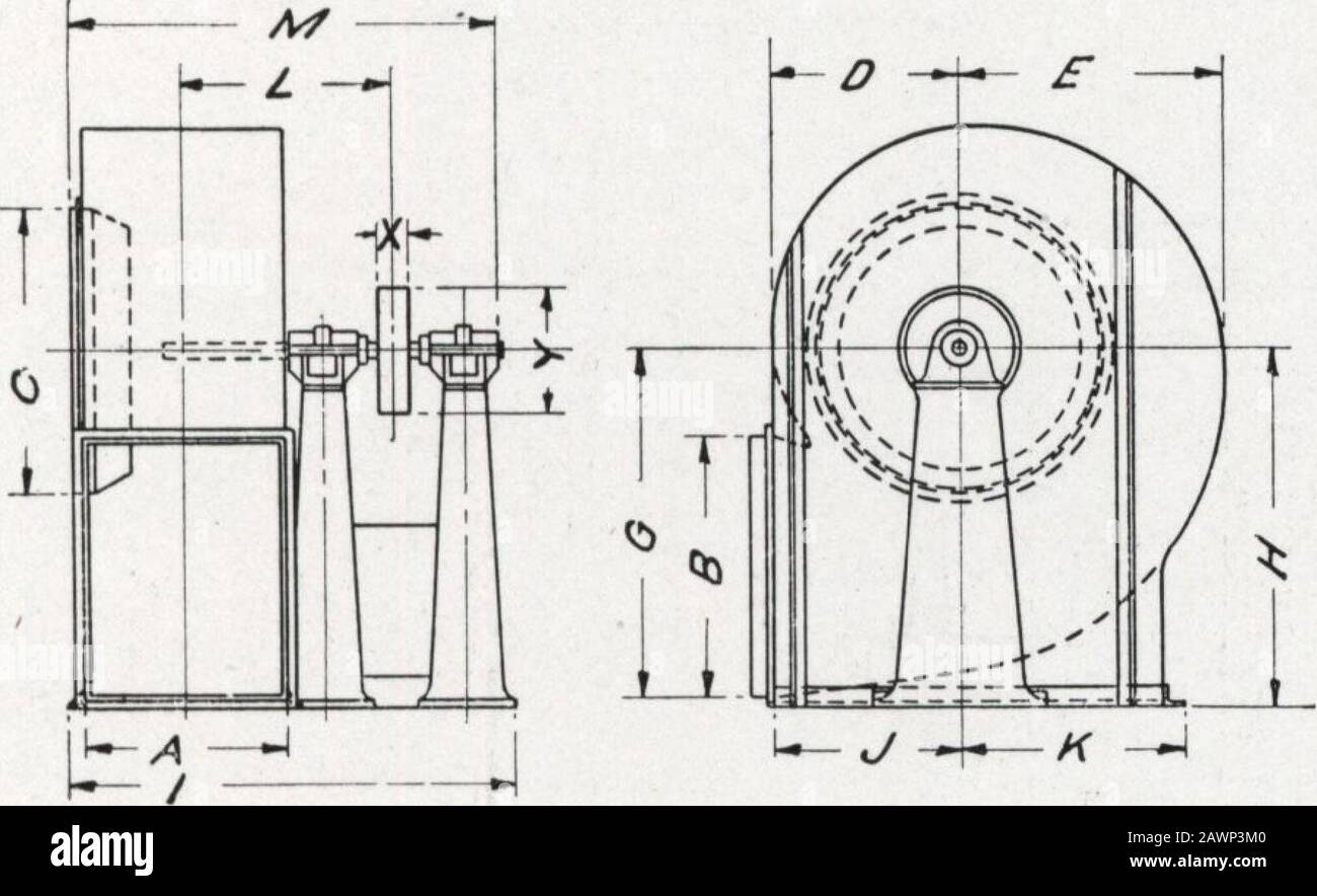 N° de catalogue 201 : ventilateurs conoïdaux Buffalo Niagara . / J W^—r--VC--J Ce style pour Les Ventilateurs n° 3 à n° 6. U- ^ ^*^—/f -^Ce style pour le n° 7 (o n° 10 Fans ONT SUSPENDU le LOGEMENT WHEELFULL— DIMENSIONS DE DÉCHARGE HORIZONTALE inférieure en Pouces taille A B c D E F G H I J K L M X y 34 121416 15 M 18%21 17 M 20 22% 13 18 ft21 A 13 M15 17^ 20 i 24 J 427 M 233/i27 K 30^ 32 36 Ji39 M IIA 13 14K 121416 14^8163/8 18^ 31^34 GT 3383  LW AT  ^ 3^ 3^ 3 9 10 4^5 53^ 182022 23%261^ 28% 25%281^31% 16^20 A 23 J^26 JI29K8 19^ 22 A24M 31^ 34 M38 A 34^381^41 K 43 M 48 51 20A 1820 22 201^22}^ 43 J^46 J^50 M 33^3&GT; 3^11 2824^ 12 32 12 32% 12 Banque D'Images