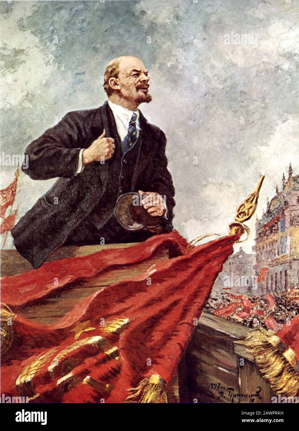 Le politicien russe rivolutionarian Nikolaj LÉNINE Ulianov ( Vladimir Ilic Uljanov , Simbirsk 1870 - Gorki , Moskow 1924 ) , portrait d'Aleksandr Banque D'Images