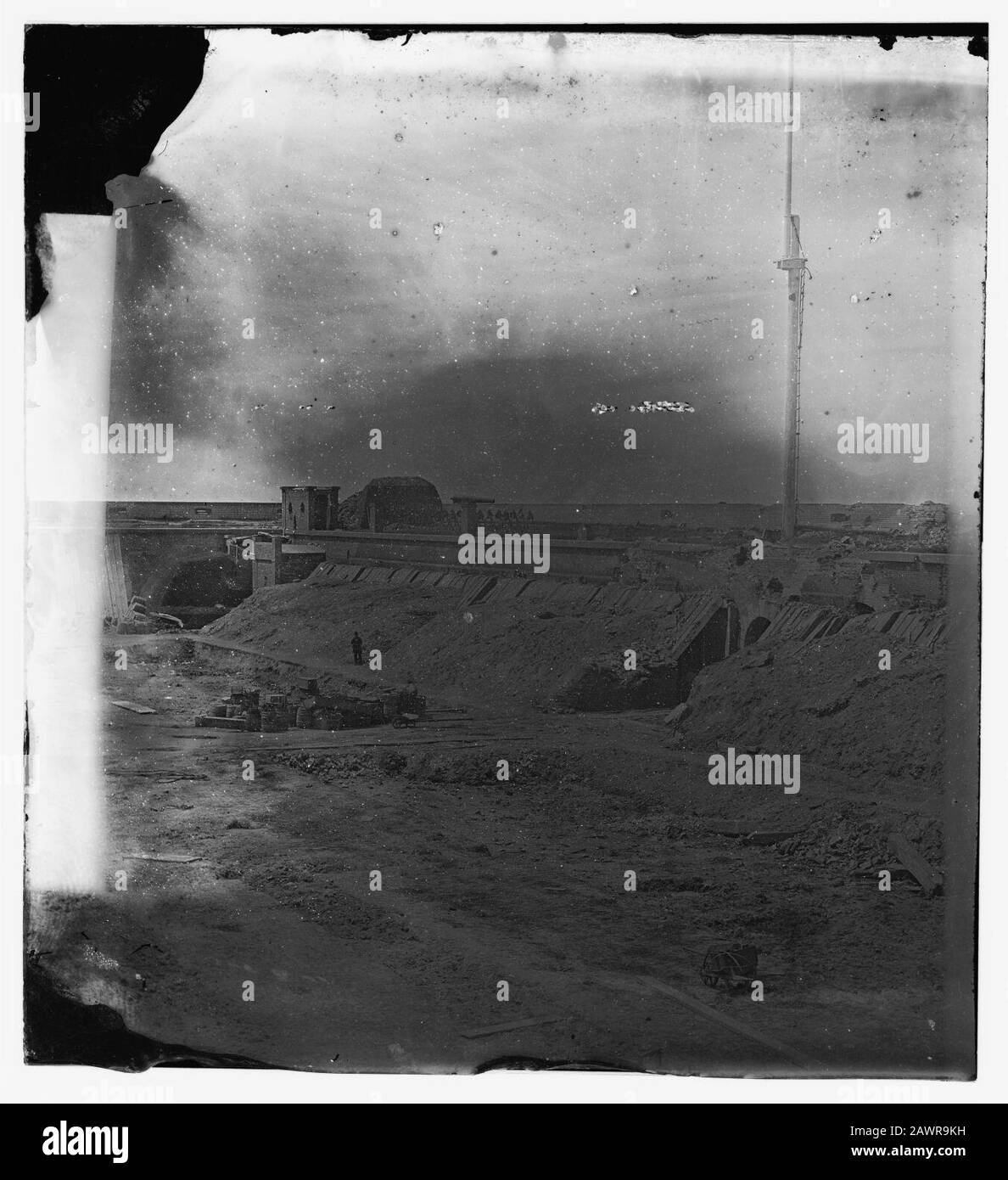 Fort Pulaski, New York. Vue intérieure Banque D'Images