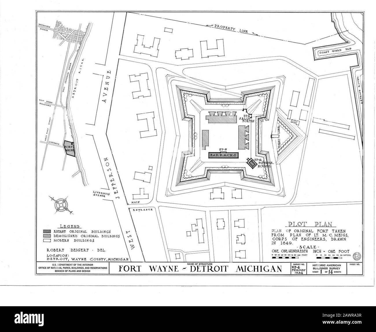 Fort Wayne Detroit Disposition. Banque D'Images