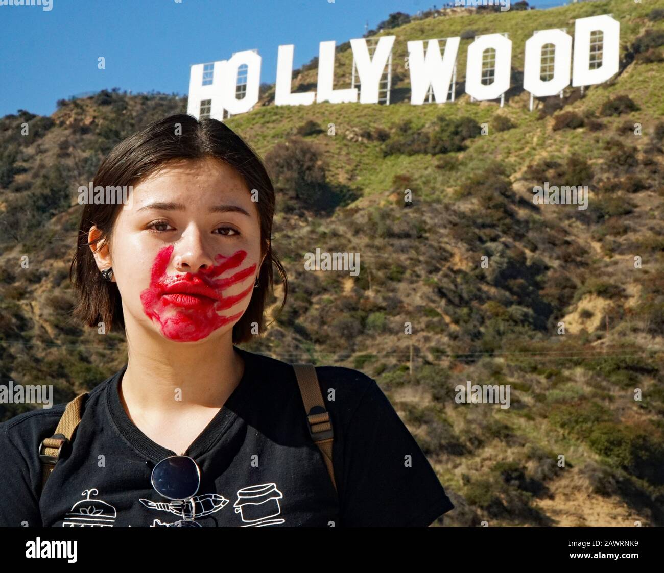 La grève climatique XR Youth-LA à Los Angeles fait partie d’un mouvement mondial dirigé par la jeunesse qui exige une action urgente sur la crise climatique. Banque D'Images