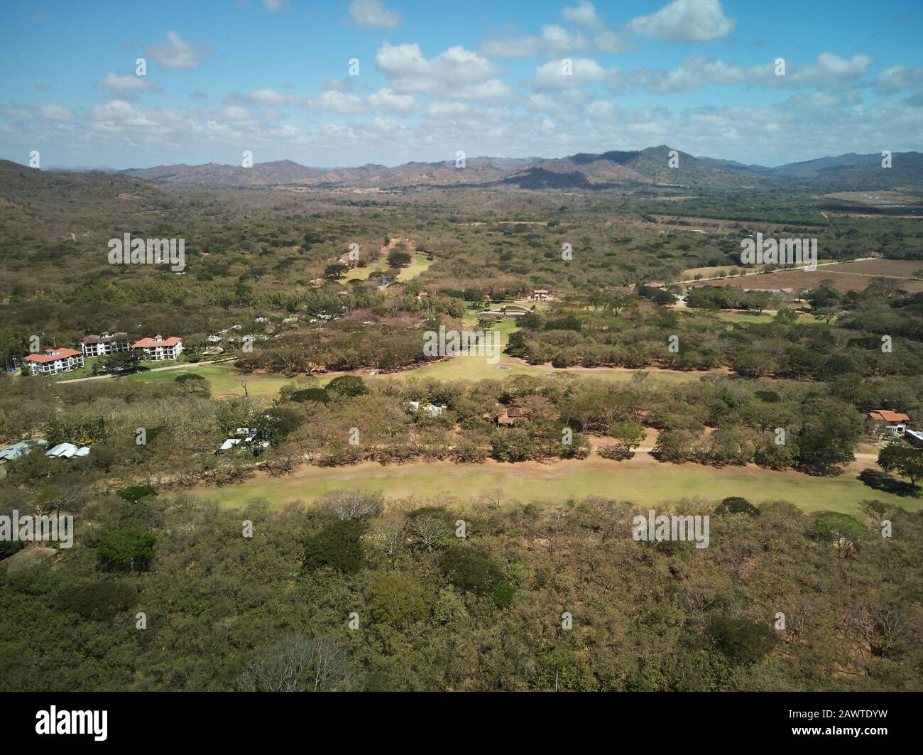 Station de golf au Nicaragua vue aérienne sur la drone Banque D'Images