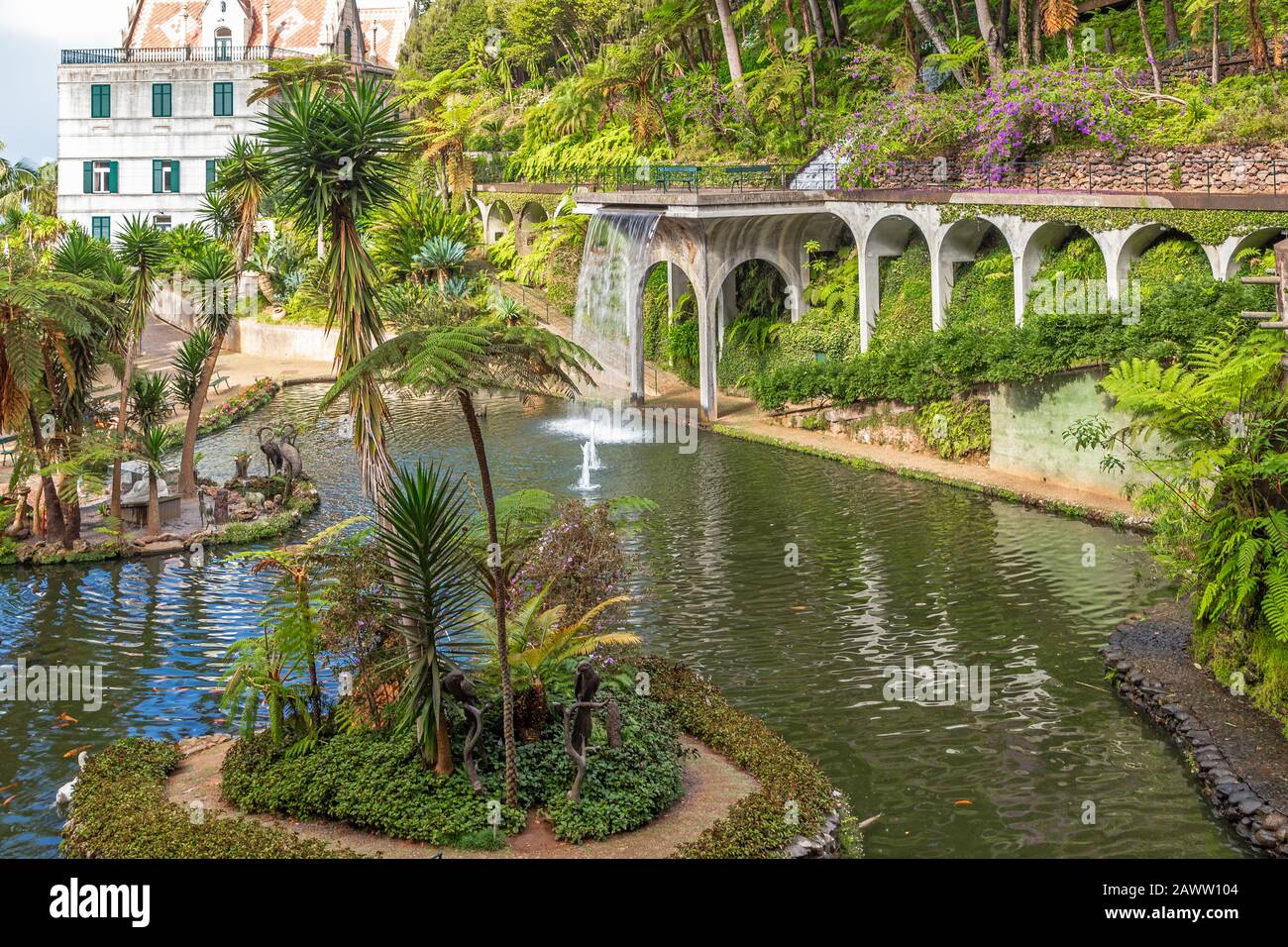 Jardin Tropical de Monte Palace, Funchal, Madère Banque D'Images