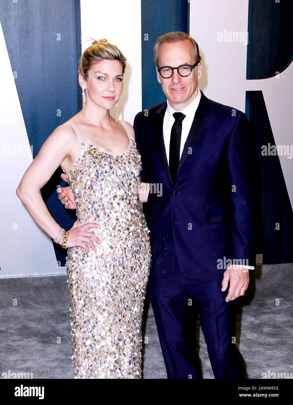 Beverly Hills, Californie, États-Unis. 9 février 2020. Bob Odenkirk, Rhea Seehorn assiste à la fête des Oscars de la Vanité 2020 au Wallis Annenberg Center for the Performing Arts le 9 février 2020 à Beverly Hills, Californie. Photo: Crash/imageSPACE/MediaPunch crédit: MediaPunch Inc/Alay Live News Banque D'Images