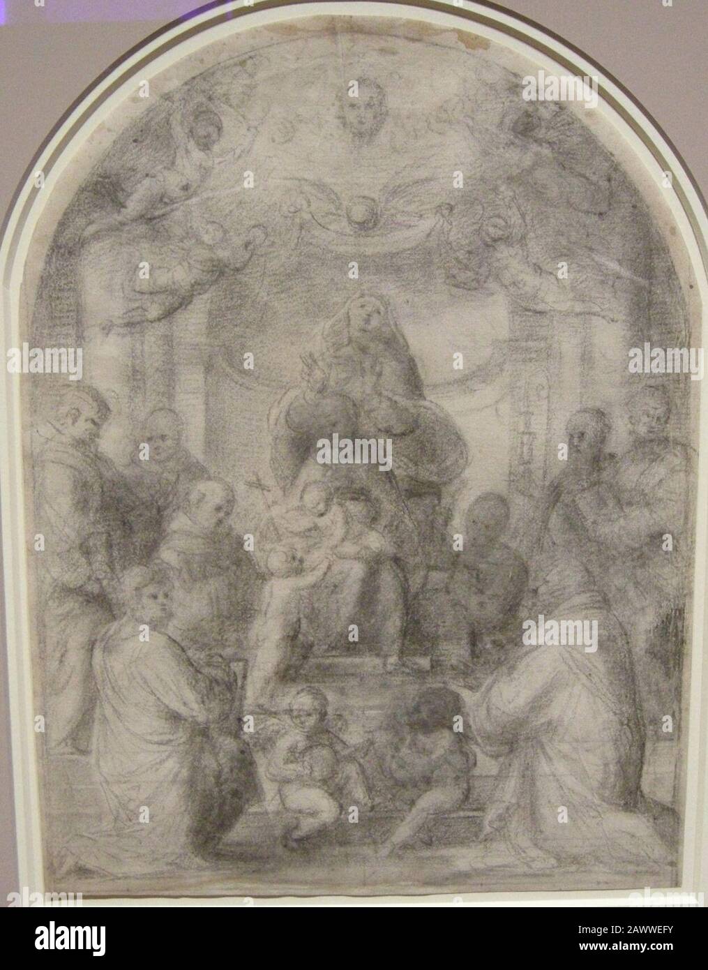 FRA bartolomeo, madonna col Bambino e santi, 1510-13. Banque D'Images