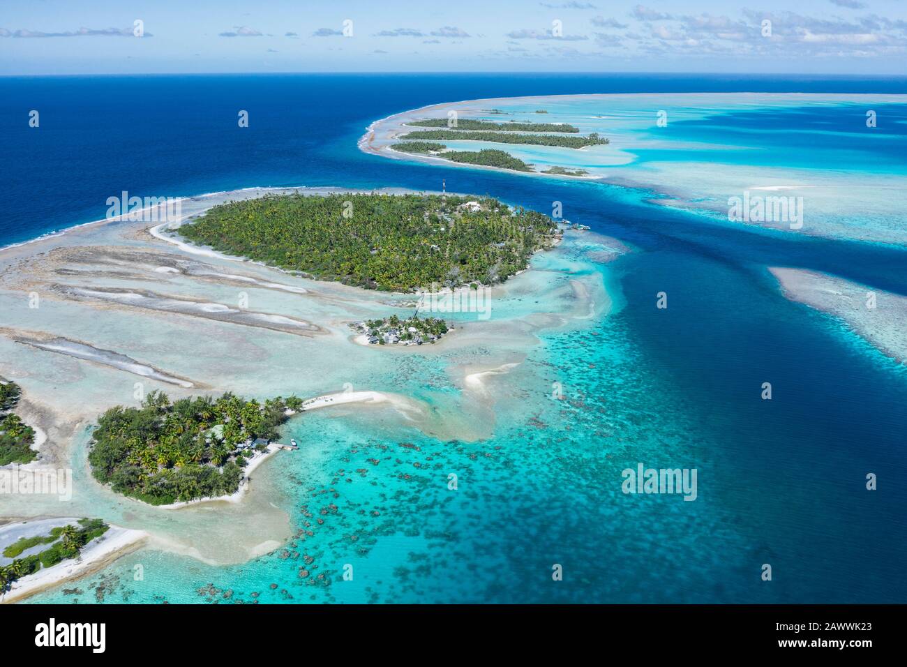 Tetamanu Pass Of Fakarava Atoll, Tuamotu Archipel, Polynésie Française Banque D'Images