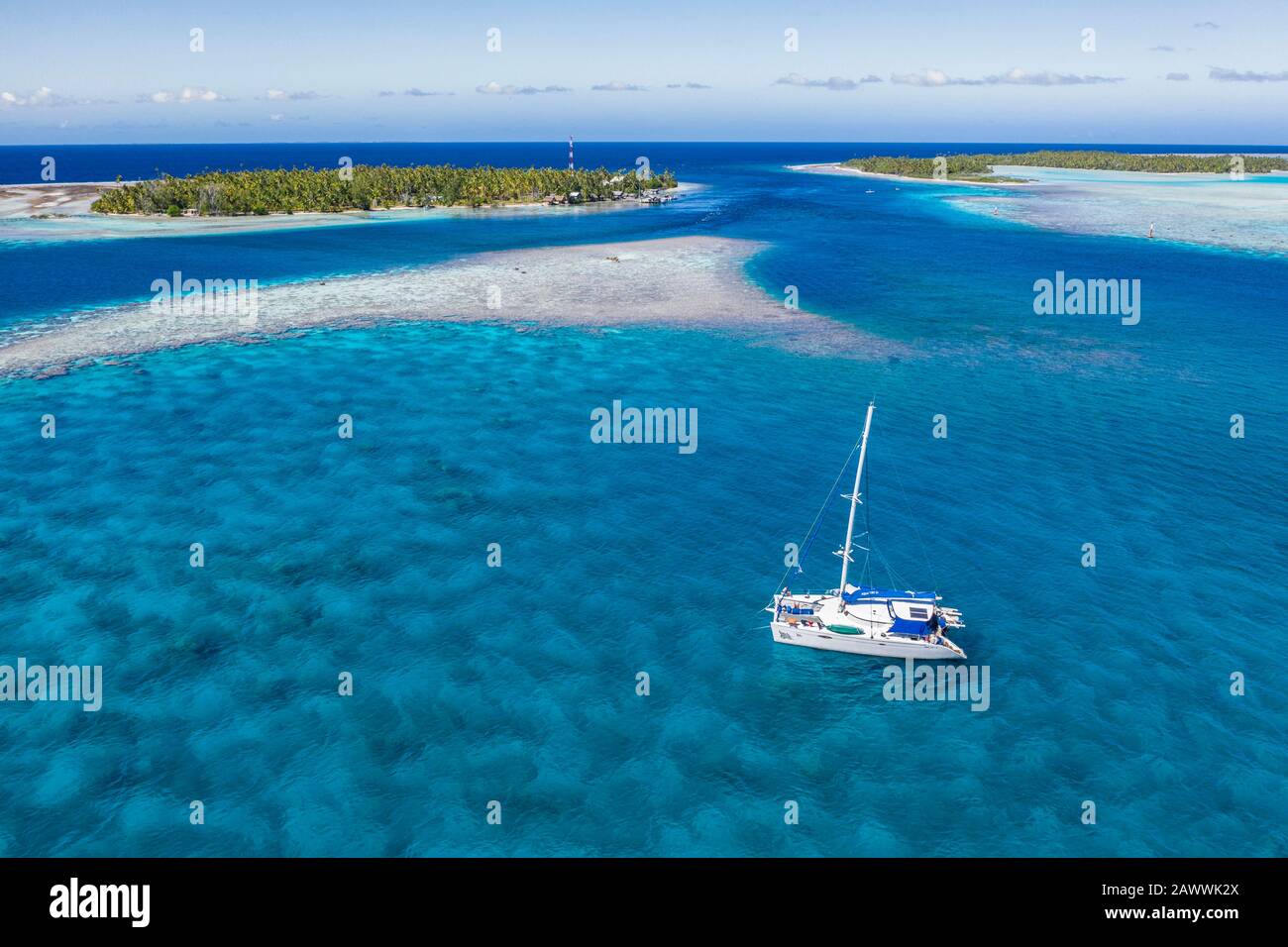 Tetamanu Pass Of Fakarava Atoll, Tuamotu Archipel, Polynésie Française Banque D'Images