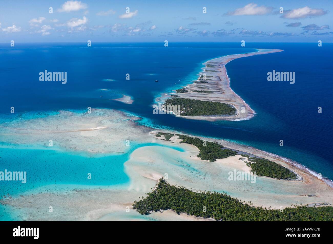Tetamanu Pass Of Fakarava Atoll, Tuamotu Archipel, Polynésie Française Banque D'Images