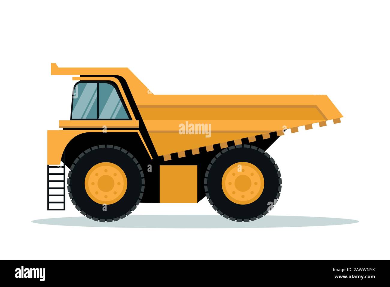 Conception vectorielle du tombereau pour applications minières.Machines lourdes Illustration de Vecteur