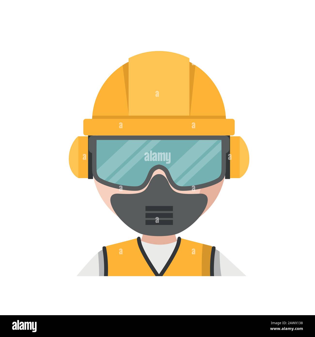 Conception vectorielle d'équipements de protection individuelle pour le travail Illustration de Vecteur