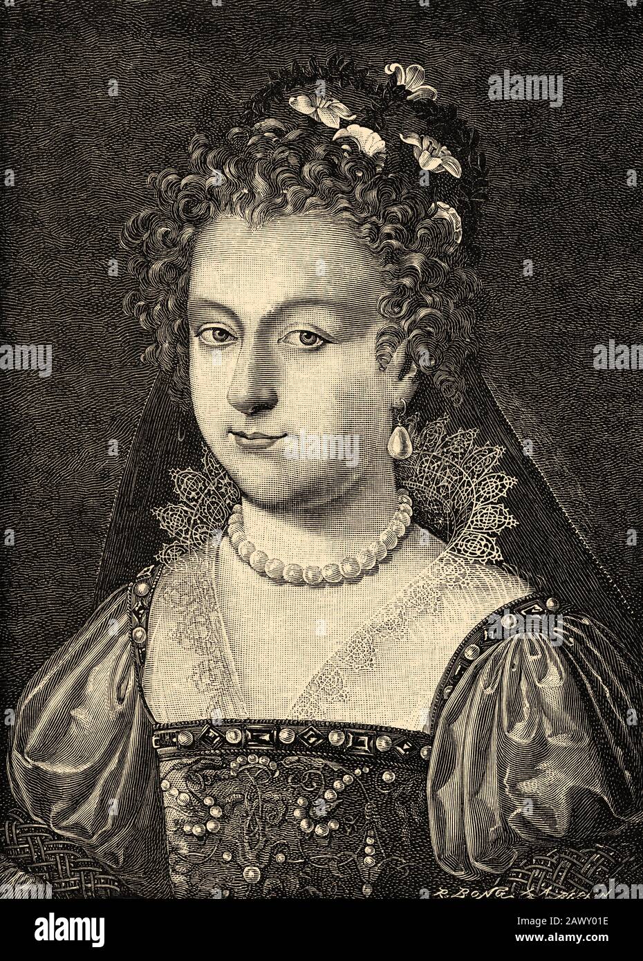 Portrait d'Elizabeth I d'Angleterre. La Reine Vierge, La Gloriana Ou La Bonne Reine Bess (Greenwich, 7 Septembre 1533 - Richmond, 24 Mars 1603). Grand Lit Banque D'Images