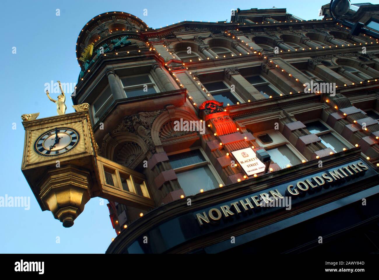 Horloge Northern Goldsmitths, Blackett Street, Newcastle Upon Tyne Banque D'Images