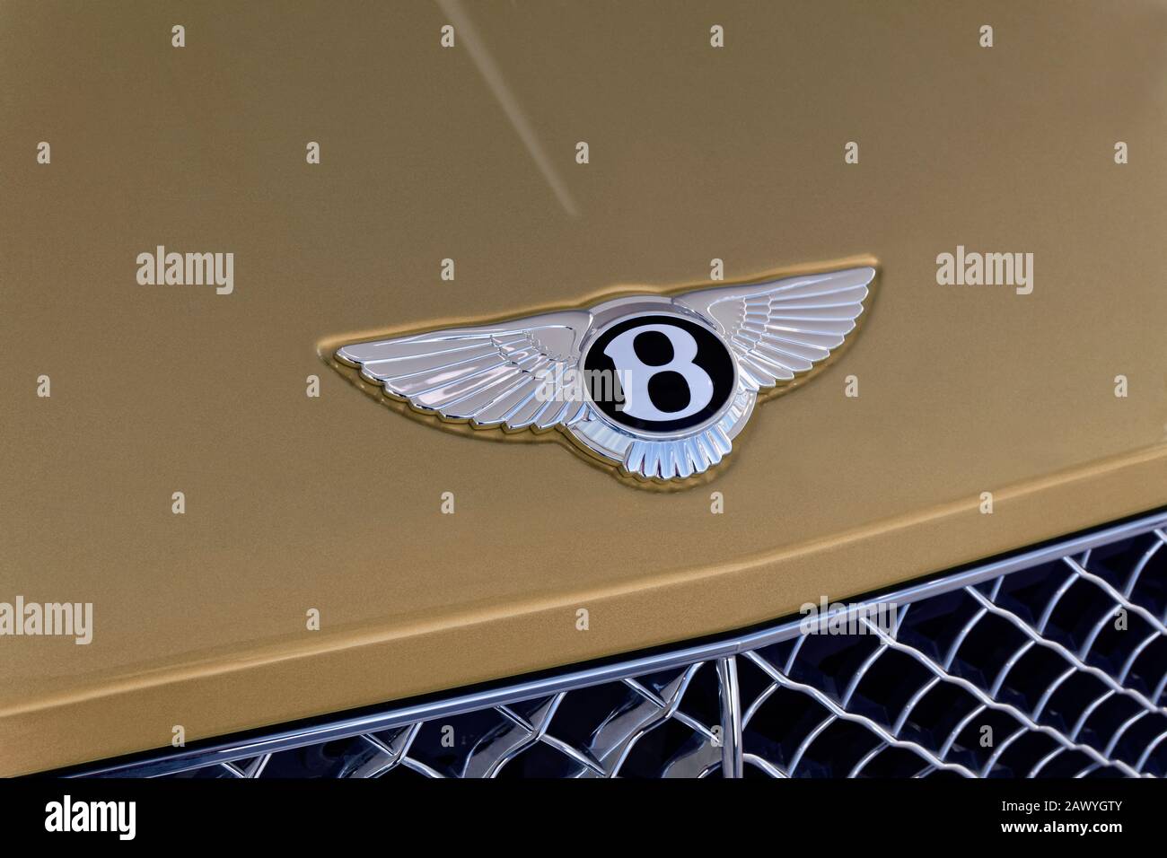 Badge voiture Bentley Motors. Banque D'Images