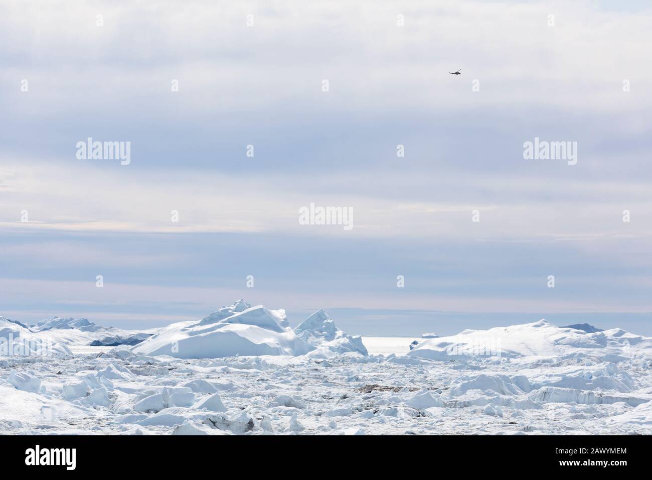 La glace polaire ensoleillée fait fondre le Groenland Banque D'Images