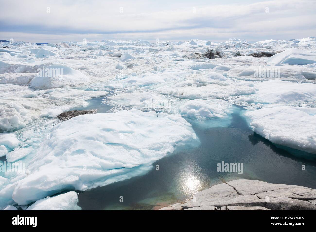La glace polaire fond le Groenland Banque D'Images