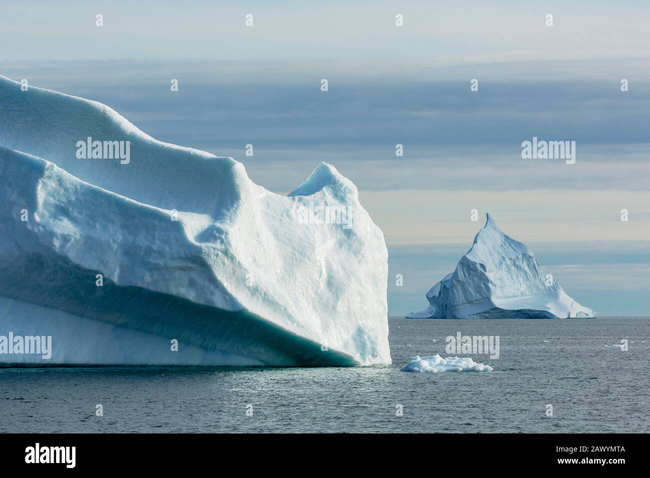 Formations iceberg sur l'océan Atlantique Groenland Banque D'Images