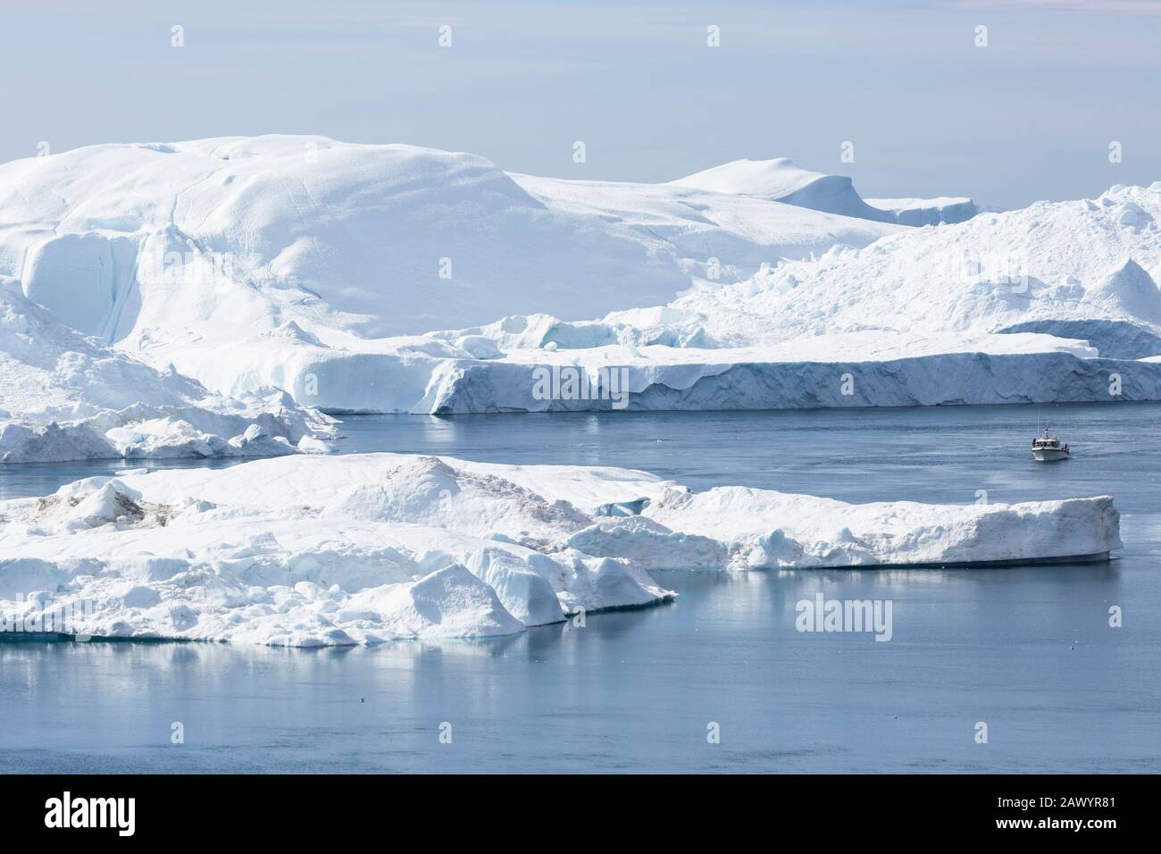 Glace glaciaire polaire baie Disko Ouest Groenland Banque D'Images