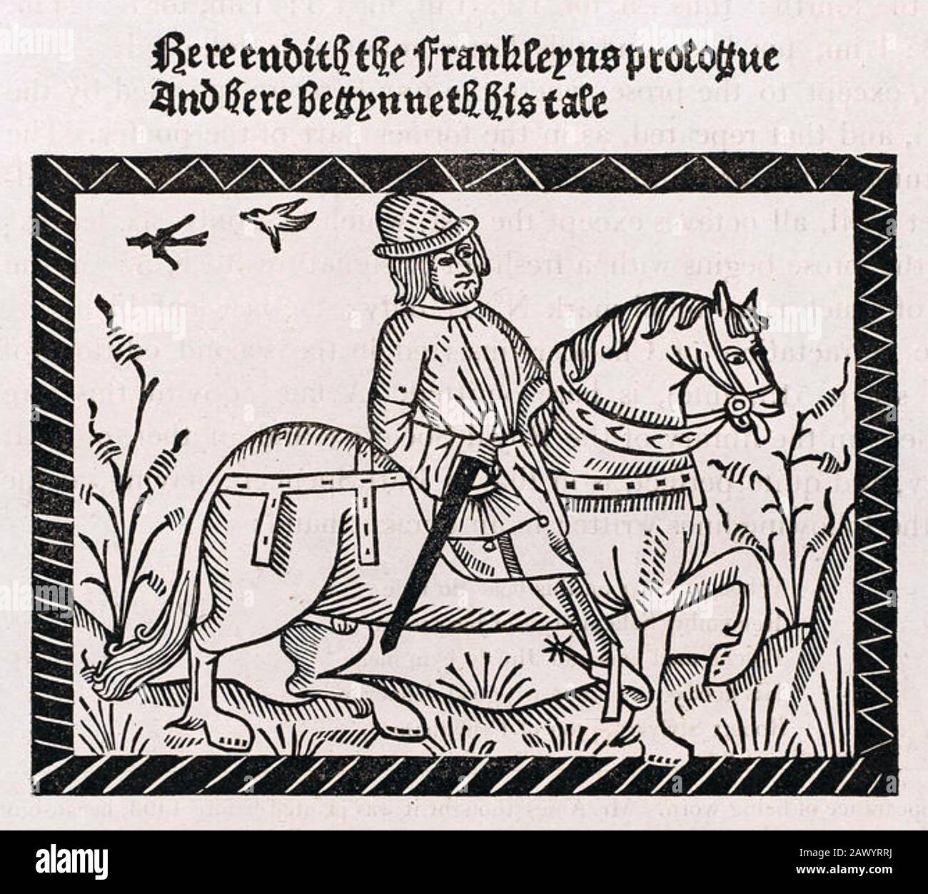 Le CONTE DE FRANKLIN fait partie Des Contes de Canterbury par Geoffrey Chaucer Banque D'Images