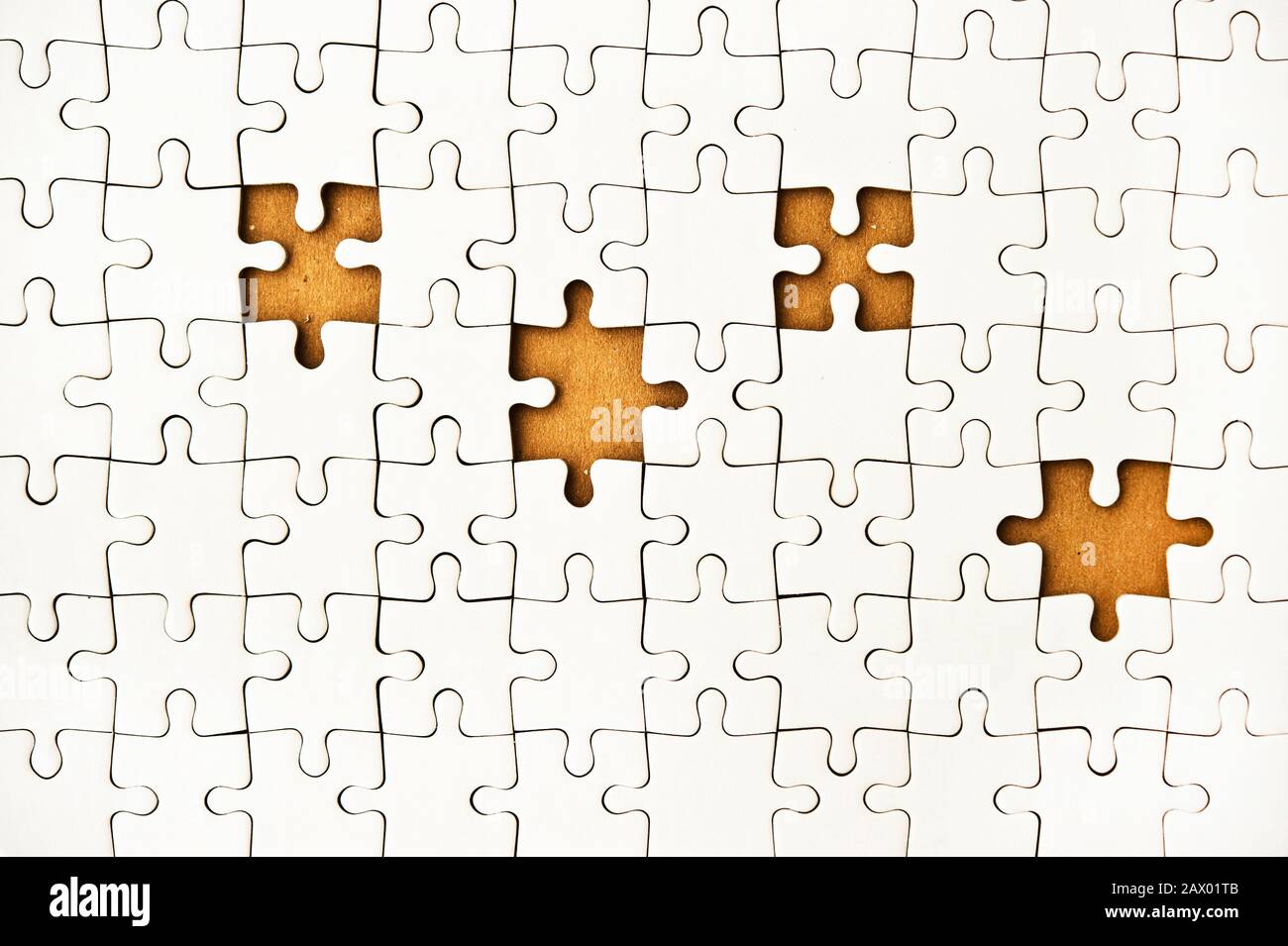 puzzle vierge avec pièces manquantes Banque D'Images