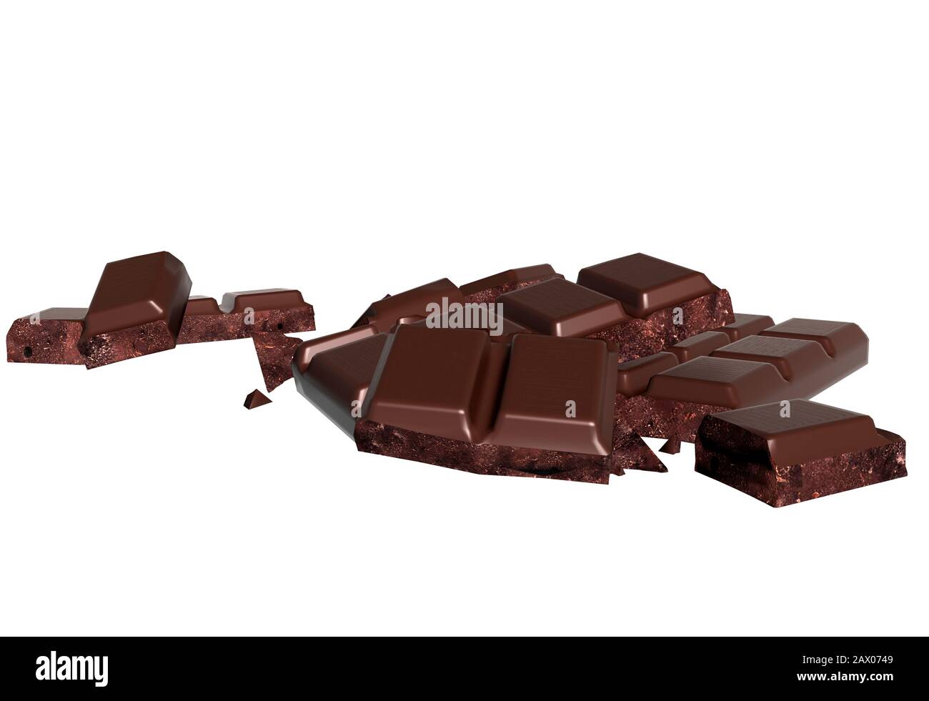 3d rendu de la notion alimentaire Banque D'Images